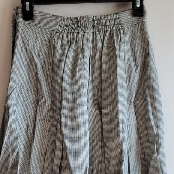 Vintage New York Style Houndstooth Black White Short Skirt Size M Made in USA - Picture 5 of 5